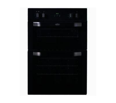 BELLING  BI90MF Electric Double Oven - Black